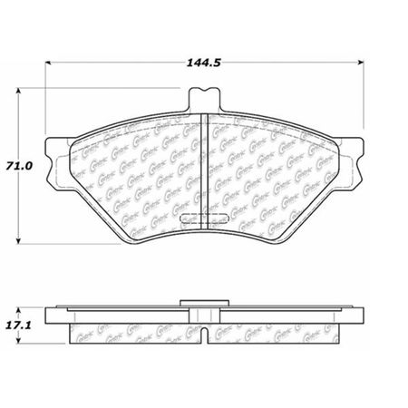 CENTRIC PARTS Posi-Quiet Ceramic Pad, 105.06780 105.06780